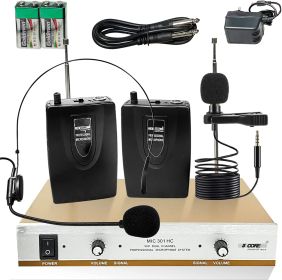 5Core VHF Dual Channel DIGITAL PRO Wireless Microphone System with Receiver WM 301 HC