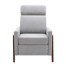 Wood-Framed Upholstered Recliner Chair Adjustable Home Theater Seating with Thick Seat Cushion and Backrest Modern Living Room Recliners, Gray