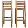 Bar Stools 2 pcs Solid Reclaimed Wood