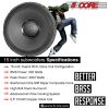 15 inch Subwoofer Replacement PRO DJ Speaker Sub Woofer Loudspeaker Wide Full Range Loud 300 Watts RMS (3000W PMPO) 90oz Magnet 15-185 MS 300W