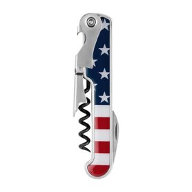 American Flag Stainless Steel Corkscrew by Foster & Rye™