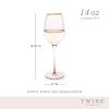 Rose Crystal White Wine Glass Set by Twine®