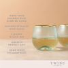 Aqua Bubble Stemless Wine Glass Set by Twine®