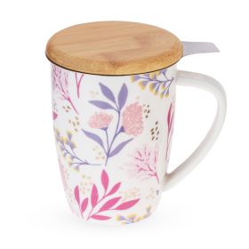 Bailey™ Botanical Bliss Ceramic Tea Mug & Infuser by Pinky U