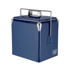 Blue Vintage Metal Cooler by Foster & Rye™