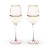 Rose Crystal White Wine Glass Set by Twine®