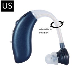 Rechargeable Hearing Aid Earphone Sound Amplifier (Option: Blue-US)