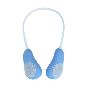 Neck-Mounted Wireless Bluetooth Speaker (Option: Blue-USB)