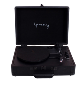 Leather Case Bluetooth Phonograph Turntable (Option: Black-US)