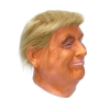 Donald Trump Mask Realistic President Latex Headgear Halloween Party Celebrity Cosplay Costume Props Yellow Wig Head Cover Mask