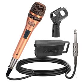 5 Core Microphone Pro Microfono Dynamic Mic XLR Audio Cardiod Vocal Karaoke ND-807 CoppereX (Color: copper)