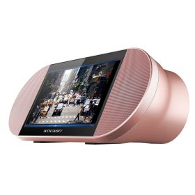 7in Touch Screen Android Tablet PC w/ 25W Wireless Speaker Quad Core Front Camera Micro USB (Color: Rose Gold)