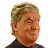 Donald Trump Mask Realistic President Latex Headgear Halloween Party Celebrity Cosplay Costume Props Yellow Wig Head Cover Mask